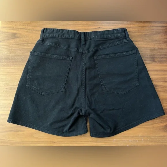 BUCK MASON Black Denim Shorts - Picture 3 of 5